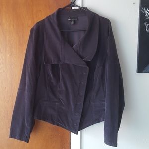 Corduroy Dark Blue Charcoal Jacket